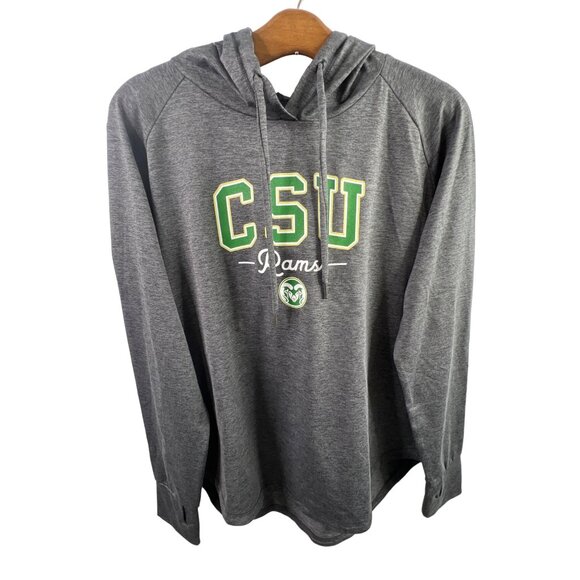 Ouray Hoodie Size Large Heather Gray CSU Rams Logo Long Sleeve Kangaroo Pocket - Picture 1 of 5
